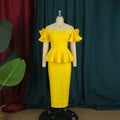 One-Shoulder Ruffle Dress in Celebrity Style