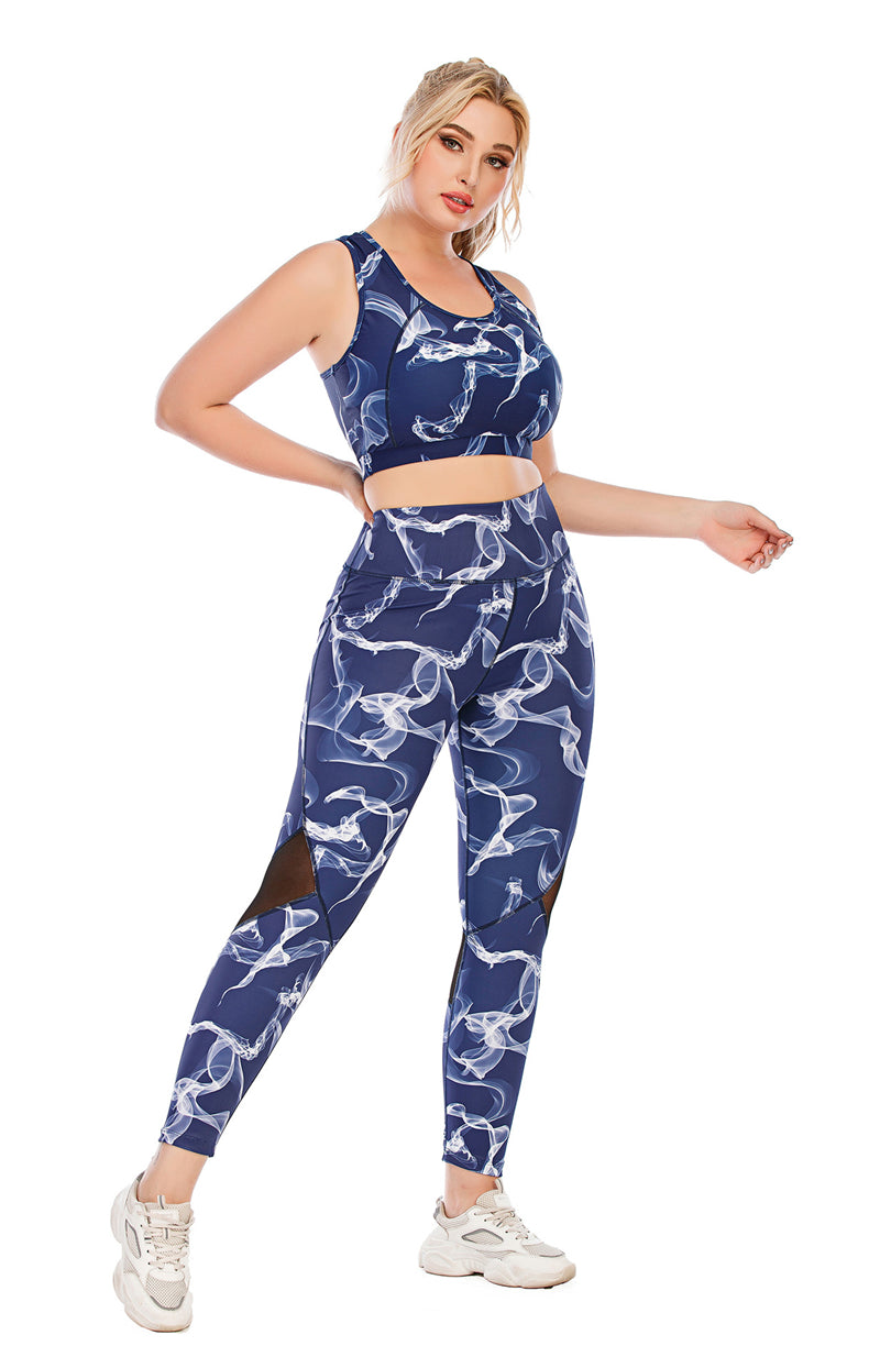 Plus Size Women's Sportswear Yoga Gym Fitness Set