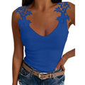 Women's Slim Elastic Lace Vest in Solid Color