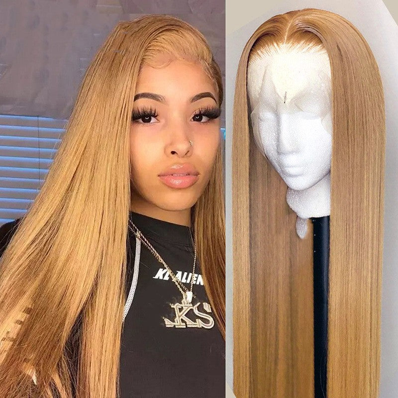 Lace Headband with Real Straight Hair Extensions