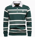 Men's Polo Shirt with Embroidery - Cotton Blend (One Piece)