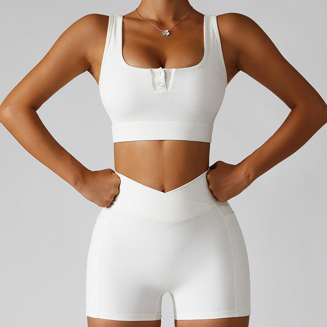 Women's Shockproof Push-Up Sports Bra