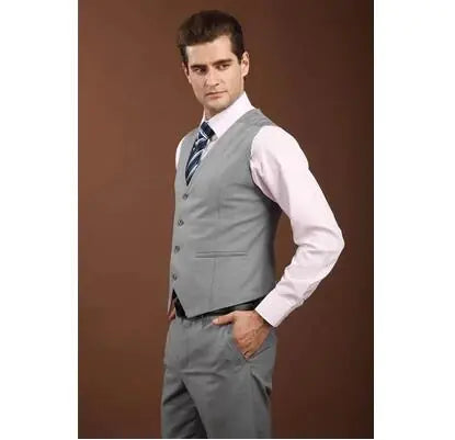 Men's Slim Fit Korean Style Suit Vest (Groom's Attire)