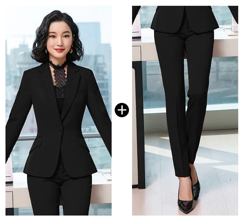 Fashionable Women's Workwear Set for Fall-Winter (2 Pieces)