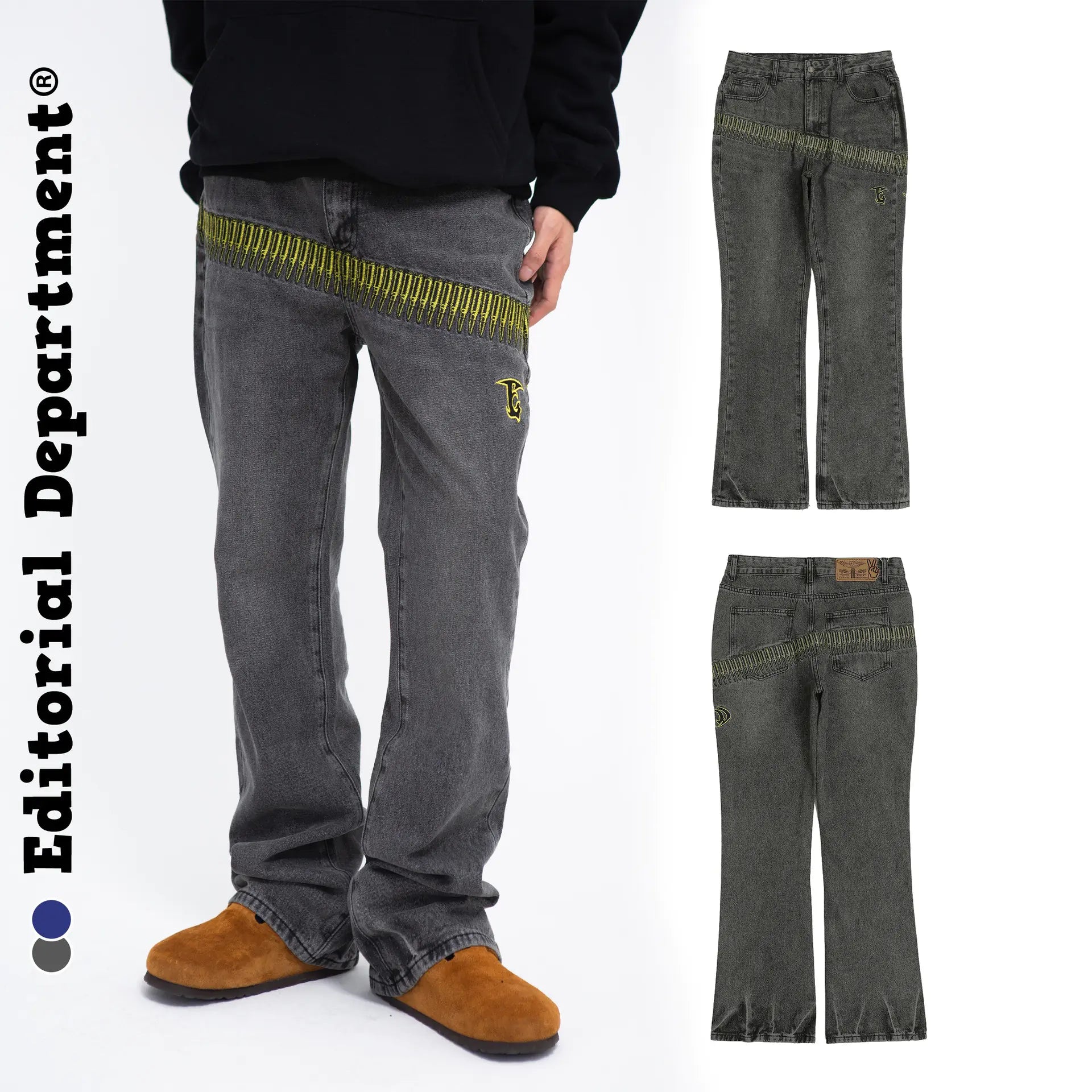 Men's Loose Washed Wide Leg Pants