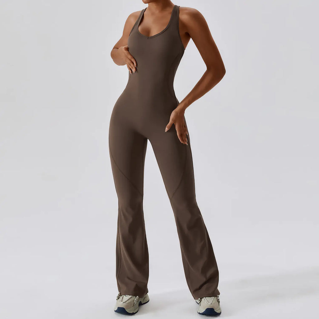 WISRUNING Women's Hollow Out Yoga Jumpsuit & Tights