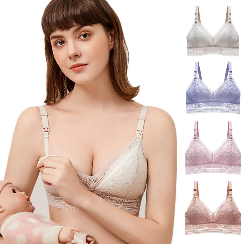 Sexy Lace Nursing Bra for Pregnant Women (Wireless)