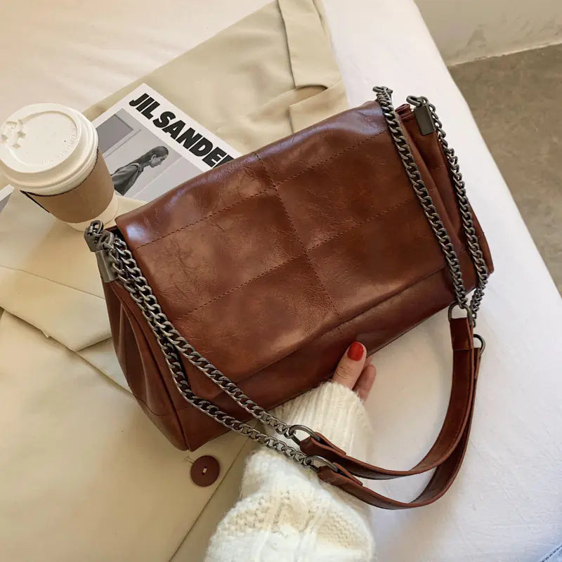 Fashionable PU Leather Small Square Bag for Women