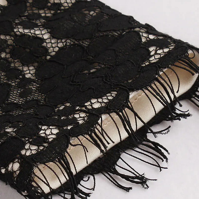 Autumn Winter New Puff Skirt Lace Waist A-Line Dress