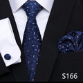Korean Style Floral Tie and Pocket Square Set for Men