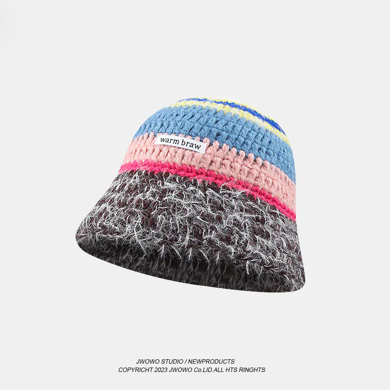 Handmade Retro Color Knitted Fisherman Hat