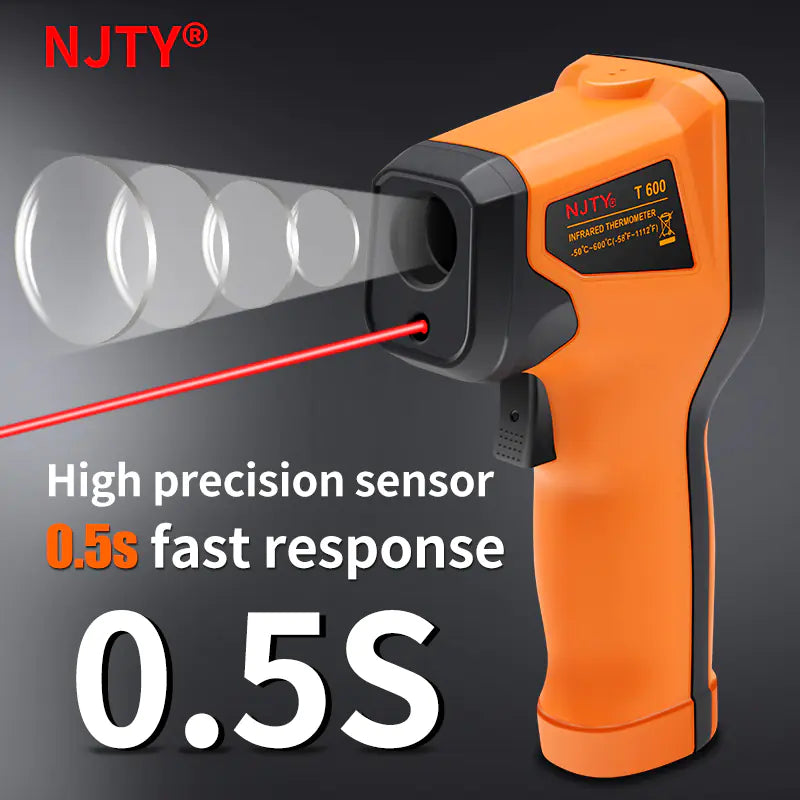 Digital Infrared Thermometer NJTY -50 to 600 ℃ Laser Gun