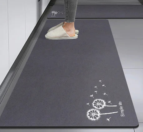 Modern Minimalist Absorbent Kitchen Mat for Home Use