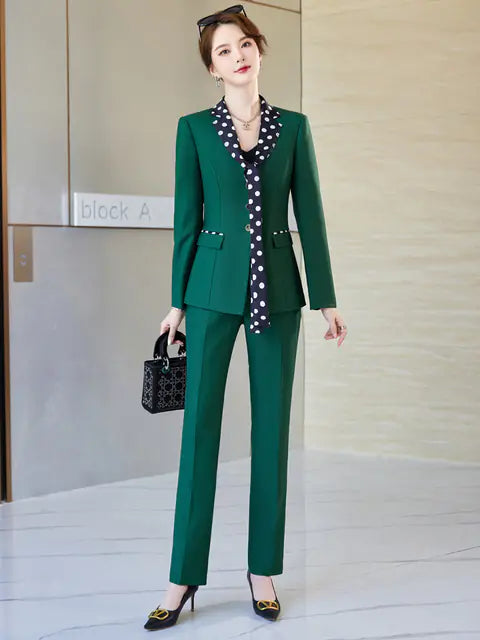 High Quality Red Formal Suit for Women Business Attire