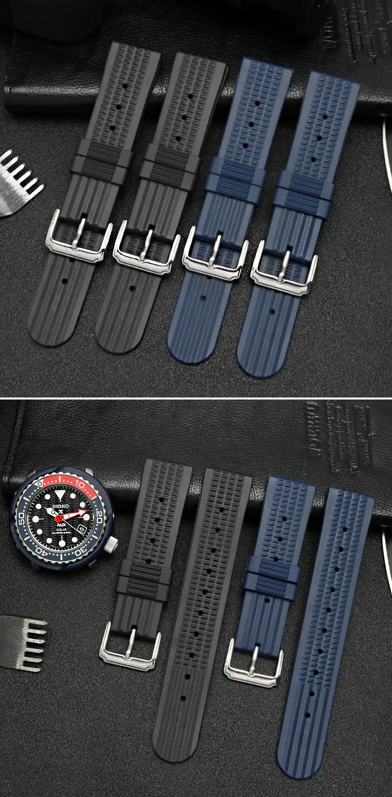 SEIKO Rubber Watch Band for Diver and Tuna Series