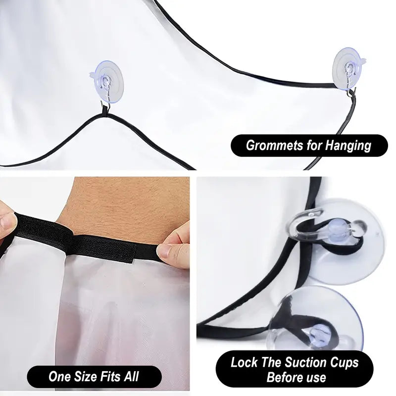 Beard Shave Apron Bib and Trimmer Holder Organizer