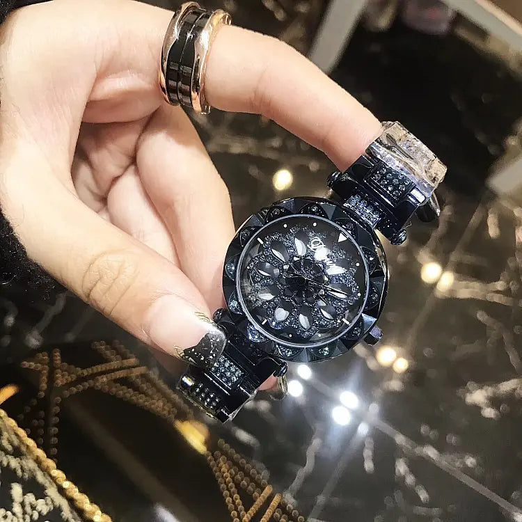 Timini Women's Elegant Stainless Steel Diamond Watch