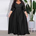 Elegant Solid Color Skirt Dress for Women (Large Size)