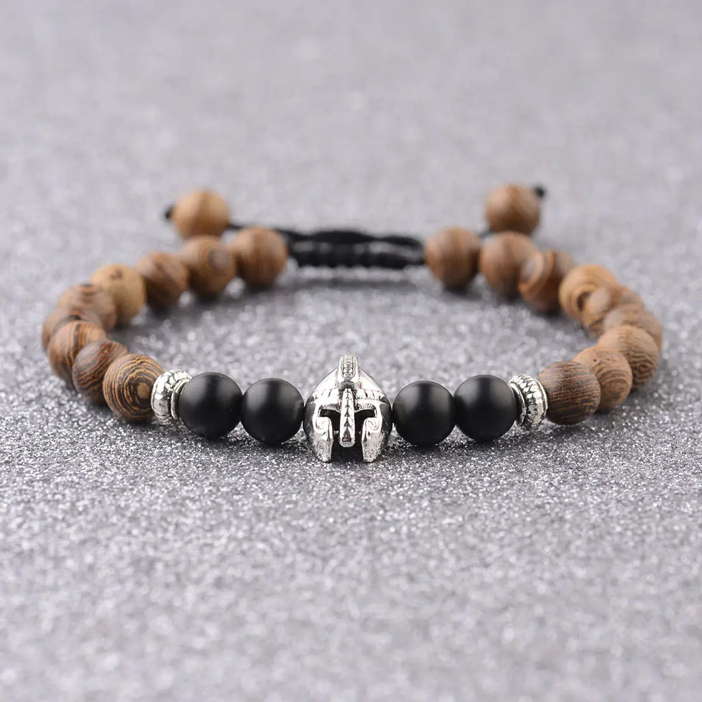 8mm Rainbow Chicken Wing Wood Chakra Bracelet