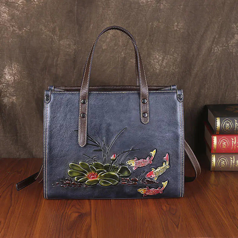 2020 New Leather Large Capacity Handmade Women's Bag