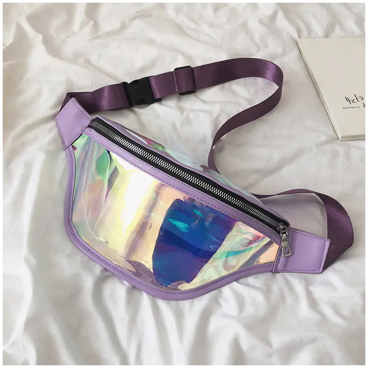 Fashionable Laser Colorful Waist Bag for Casual Sports