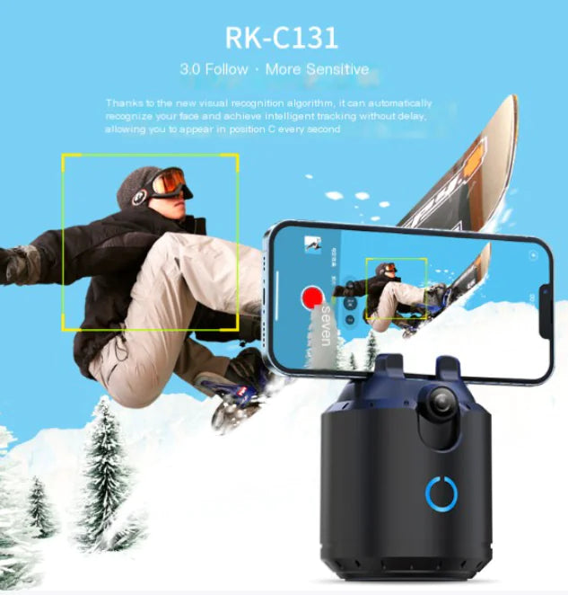 360-Degree Rotating Smartphone Stabilizer with Face Tracking