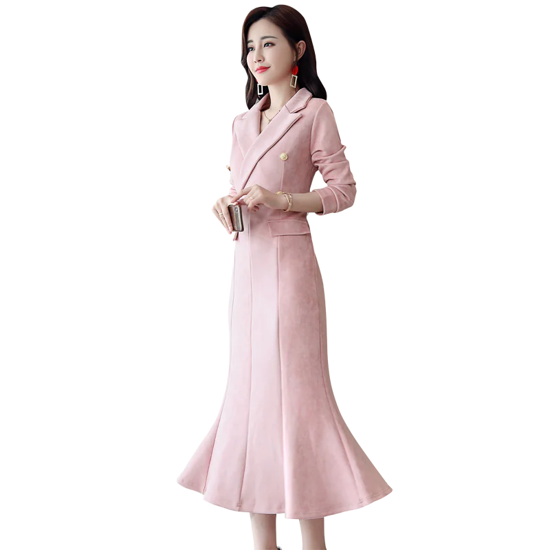 Stylish V-Neck Midi Dress with Trendy Color Block Design