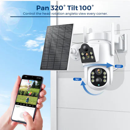 Outdoor Solar Home HD Wireless Wifi Network Plug-in-free Monitor