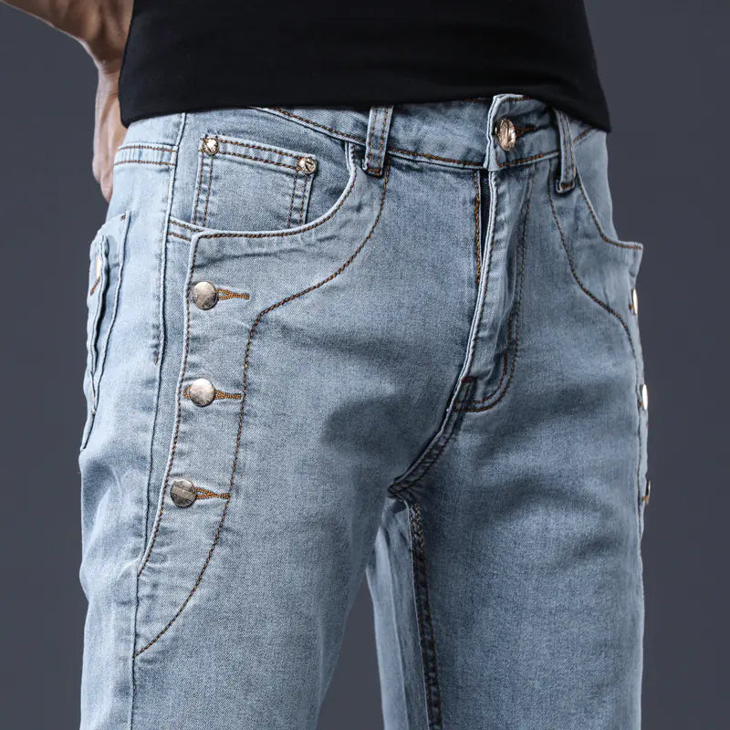 Men's Casual Slim Fit Stretch Pencil Jeans