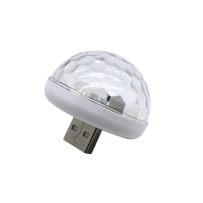 Car USB LED Rhythm Light with Voice Control