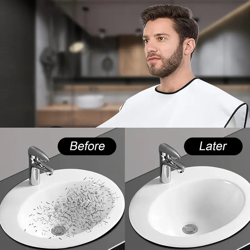 Beard Shave Apron Bib and Trimmer Holder Organizer
