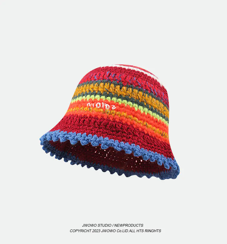 Handmade Retro Color Knitted Fisherman Hat