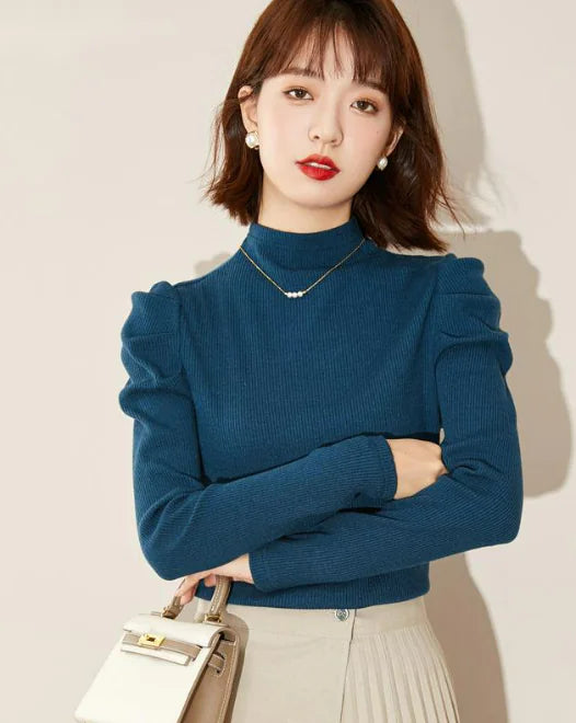 Korean Dongdaemun 2020 Spring Autumn Puff Sleeve Sweater