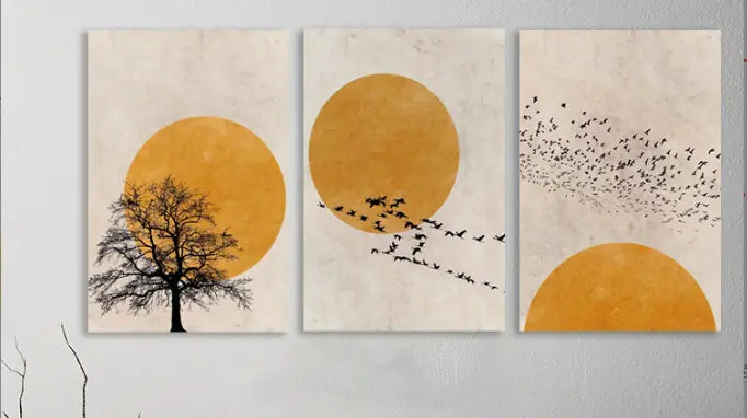HD Winter Tree Moon Silhouette Poster for Home Décor