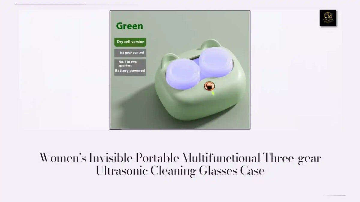 Women's Invisible Portable Multifunctional Three-gear Ultrasonic Cleaning Glasses Case by@Outfy