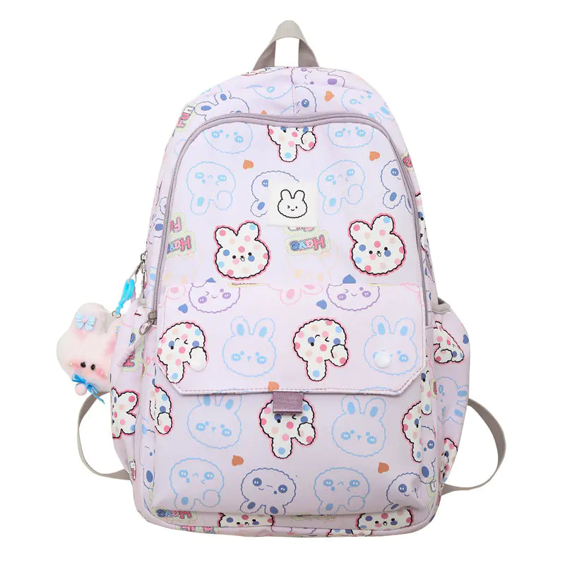 Cute Cartoon Print Women's Casual Backpack for School