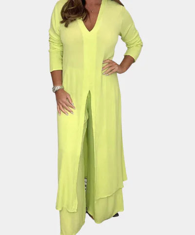 Lenka® Women's Two-Piece Set with Long Top and Pants