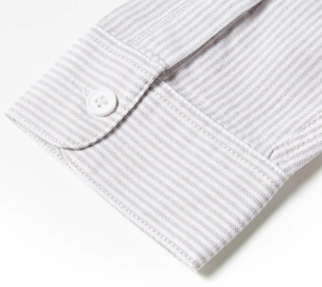 Striped Slim Fit Cotton Work Shirt for Men