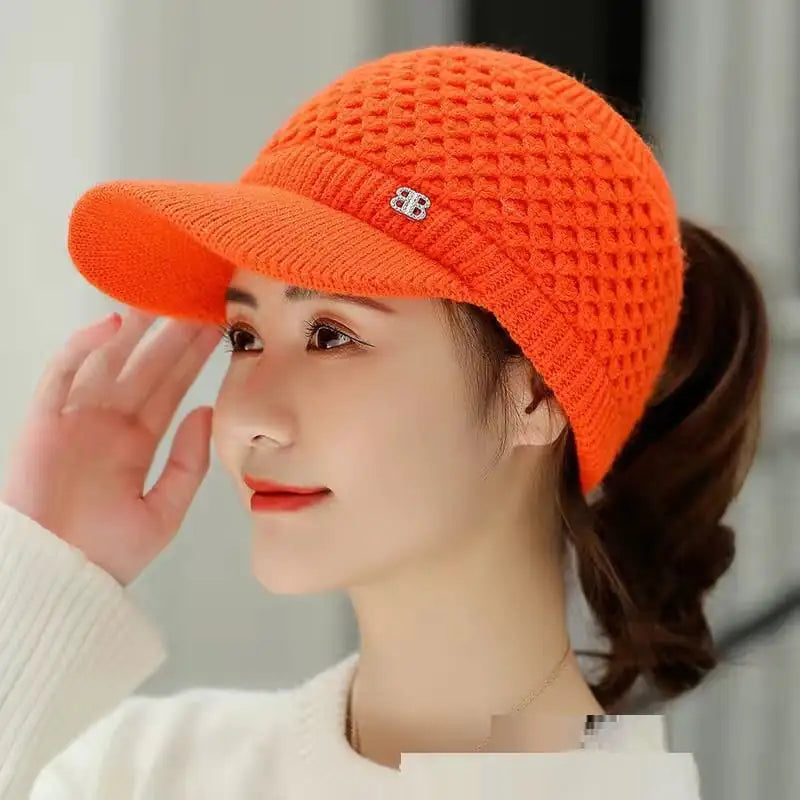 Thick Knitted Wool Hat for Autumn and Winter