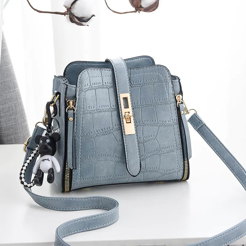 Crocodile Pattern Women's Crossbody Bag - New Korean Style