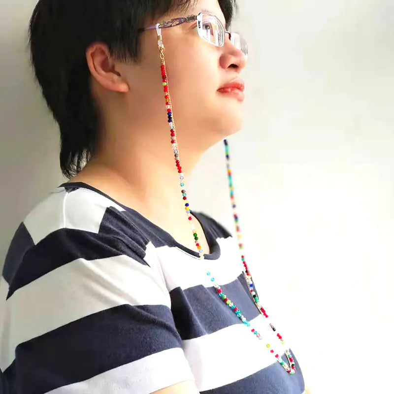 Colorful Beaded Sunglasses Chain for Women
