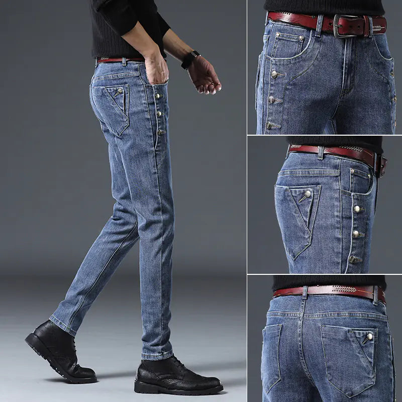 Men's Casual Slim Fit Stretch Pencil Jeans