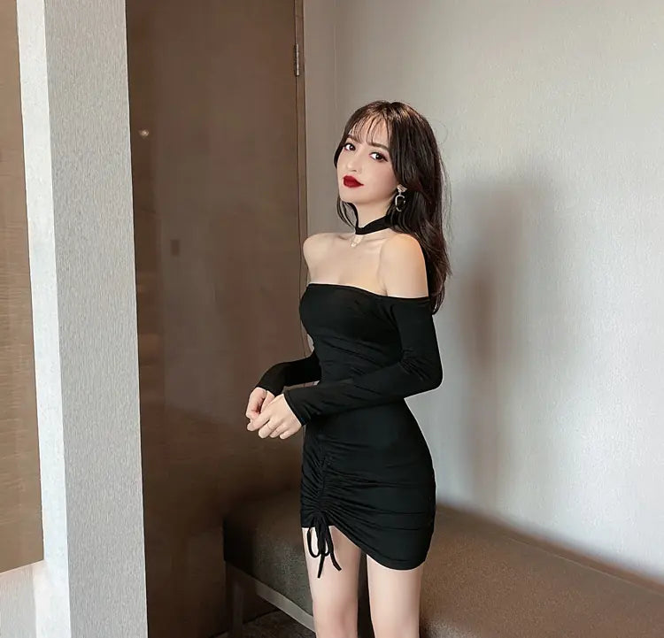 Autumn Sexy Off-Shoulder Long Sleeve Bodycon Dress