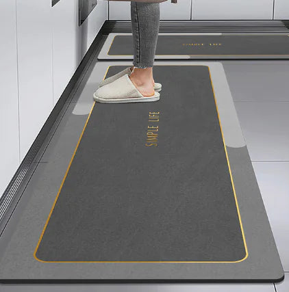 Modern Minimalist Absorbent Kitchen Mat for Home Use