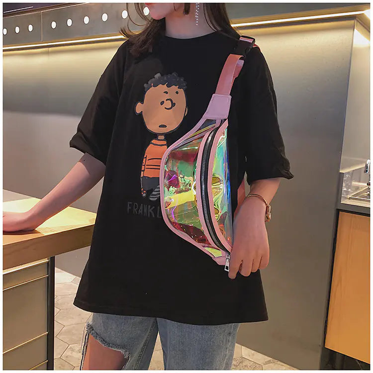Fashionable Laser Colorful Waist Bag for Casual Sports