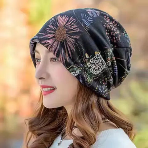 6 Colors Women's Brimless Cap with 3 Wearing Styles