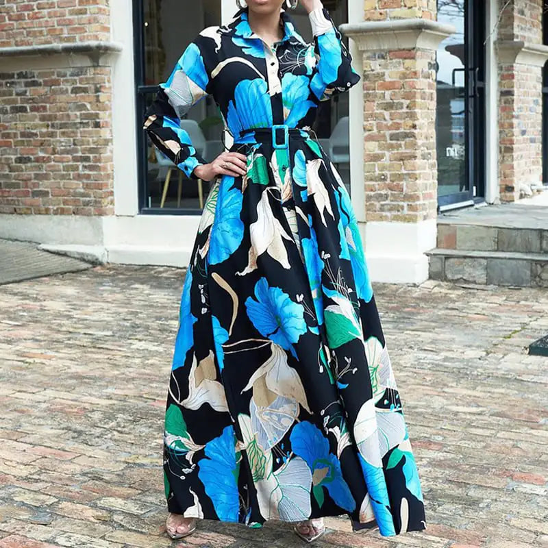 Fashionable Printed Midi Dress for Women