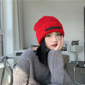 Women's Thick Wool Blend Knitted Hat for Autumn/Winter
