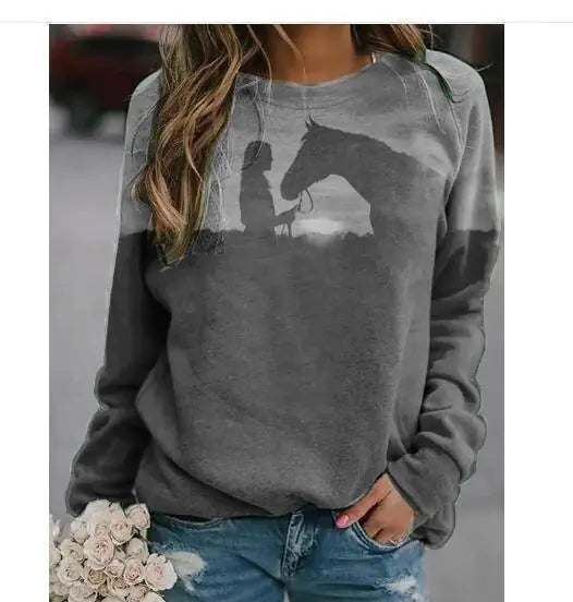 2023 Women's Korean Style Loose Fashion Sweatshirt