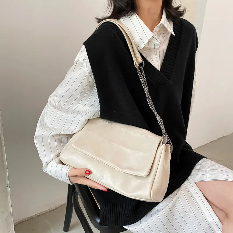 Fashionable PU Leather Small Square Bag for Women